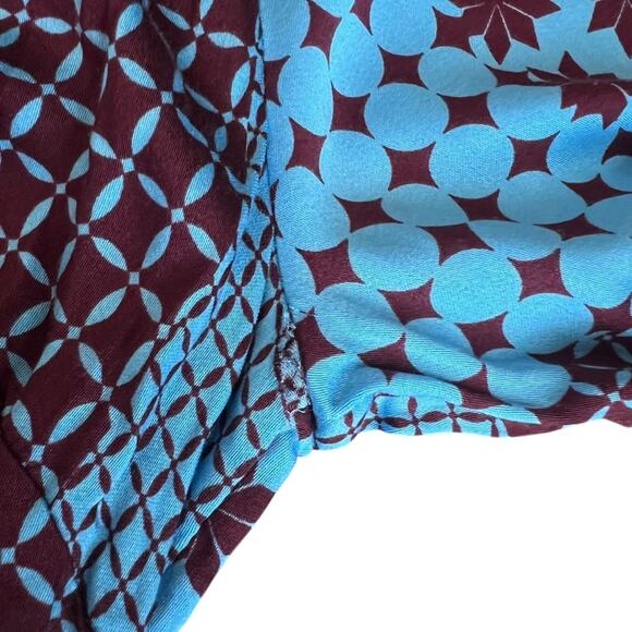 Free People x REVOLVE Women’s Miki Long Sleeve Blue Sea Combo Printed Mini Dress - Picture 12 of 14